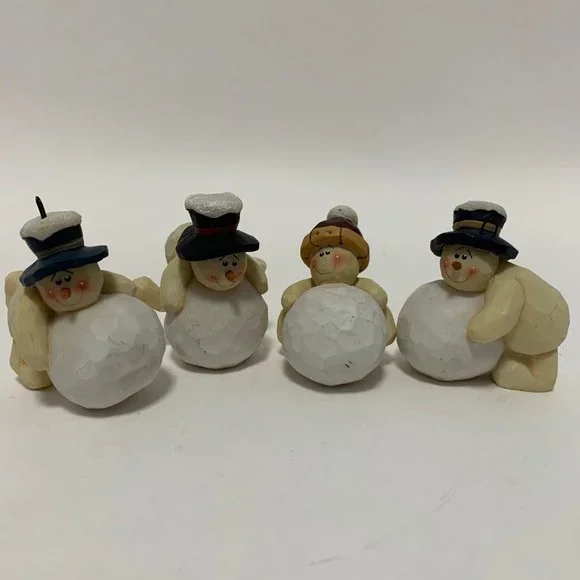 Frolicking Snowmen Ornaments 4 - Picture 1 of 9